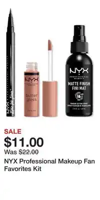 Ulta Beauty NYX Professional Makeup Fan Favorites Kit offer