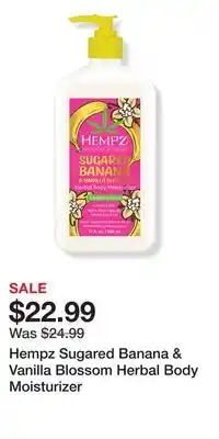 Ulta Beauty Hempz Sugared Banana & Vanilla Blossom Herbal Body Moisturizer offer