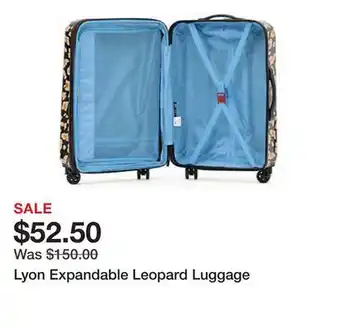 Belk Lyon Expandable Leopard Luggage offer