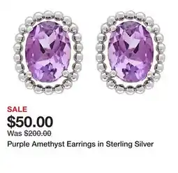 Belk Purple Amethyst Earrings in Sterling Silver offer