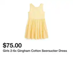 Belk Girls 2-6x Gingham Cotton Seersucker Dress offer