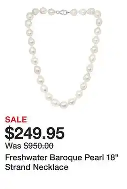 Belk Freshwater Baroque Pearl 18 Strand Necklace offer