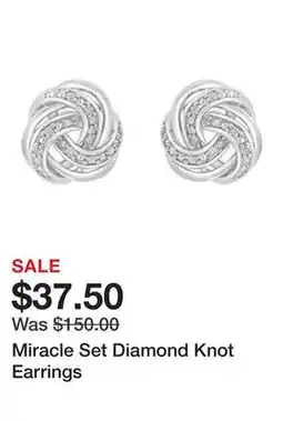 Belk Miracle Set Diamond Knot Earrings offer