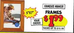 Ollie's FAMOUS MAKER 5X7 FRAMES offer