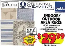 Ollie's INDOOR/OUTDOOR AREA RUGS 5' X 7' offer