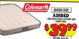 Ollie's Coleman QUEEN SIZE AIRBED offer