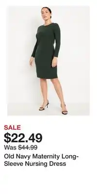 Old Navy Old Navy Maternity Long-Sleeve Nursing Dress offer