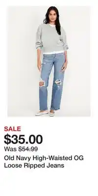 Old Navy Old Navy High-Waisted OG Loose Ripped Jeans offer