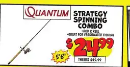 Ollie's quantum STRATEGY SPINNING COMBO 5'6 offer