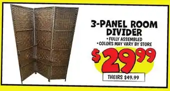 Ollie's 3-PANEL ROOM DIVIDER offer