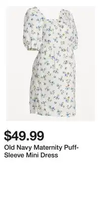 Old Navy Old Navy Maternity Puff-Sleeve Mini Dress offer