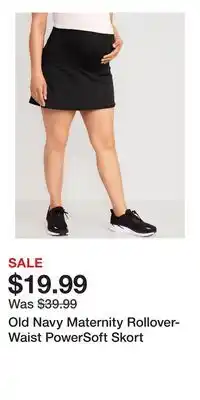 Old Navy Old Navy Maternity Rollover-Waist PowerSoft Skort offer