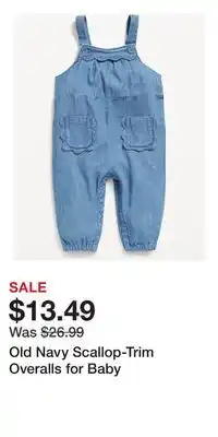 Old Navy Old Navy Scallop-Trim Overalls for Baby offer