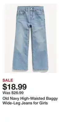 Old Navy Old Navy High-Waisted Baggy Wide-Leg Jeans for Girls offer