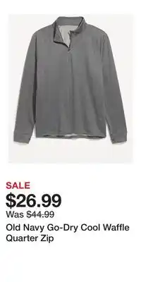 Old Navy Old Navy Go-Dry Cool Waffle Quarter Zip offer