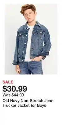 Old Navy Old Navy Non-Stretch Jean Trucker Jacket for Boys offer