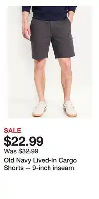 Old Navy Old Navy Lived-In Cargo Shorts -- 9-inch inseam offer