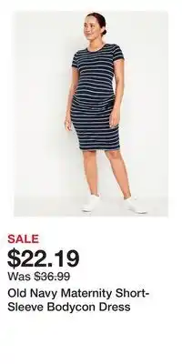 Old Navy Old Navy Maternity Short-Sleeve Bodycon Dress offer