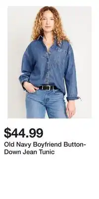 Old Navy Old Navy Boyfriend Button-Down Jean Tunic offer