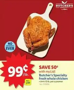 Lidl Butcher's Specialty fresh whole chicken offer