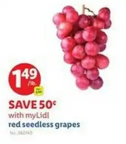 Lidl red seedless grapes offer