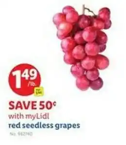 Lidl red seedless grapes offer