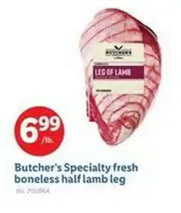 Lidl Butcher's Specialty fresh boneless half lamb leg offer