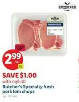 Lidl Butcher's Specialty fresh pork loin chops offer