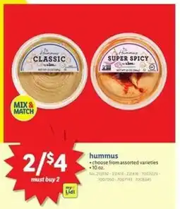 Lidl hummus offer