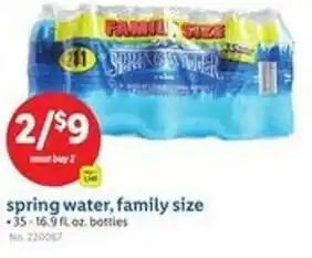 Lidl spring water, family size offer