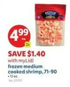 Lidl frozen medium cooked shrimp offer