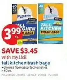 Lidl tall kitchen trash bags offer