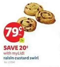 Lidl raisin custard swirl offer