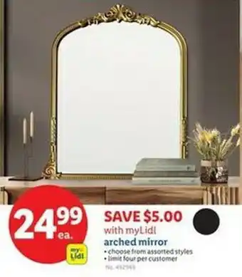 Lidl arched mirror offer