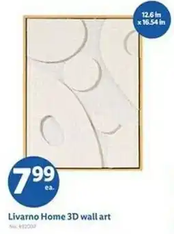 Lidl Livarno Home 3D wall art offer