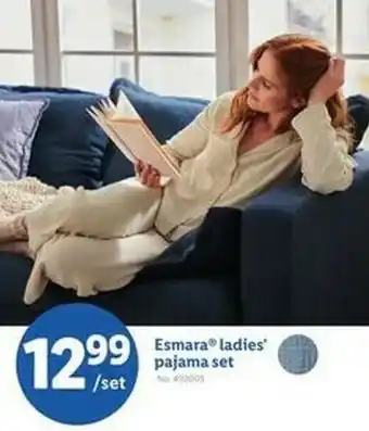 Lidl Esmara ladies pajama set offer