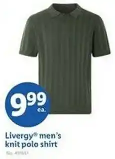 Lidl Livergy men's knit polo shirt offer