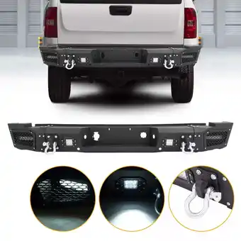 Walmart KOJEM Rear Bumper Assembly,Fit for 2007-2010 Chevy Silverado/GMC Sierra 2500/3500 W/LED Light offer