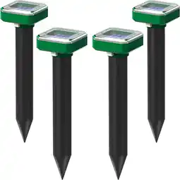 Walmart Jinyi 4-Pack Waterproof Ultrasonic Mole and Vole Repellent Spikes, 10.1 x 2.2 offer