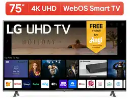 Walmart LG 75 Class 4K UHD 2160P webOS Smart TV - 75UQ7070ZUD offer