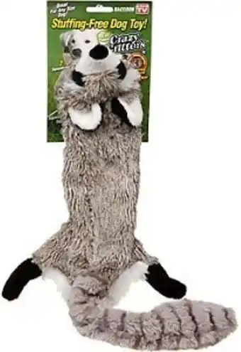 Walmart Crazy Critters Stuffing Free Dog Toy- Raccoon offer