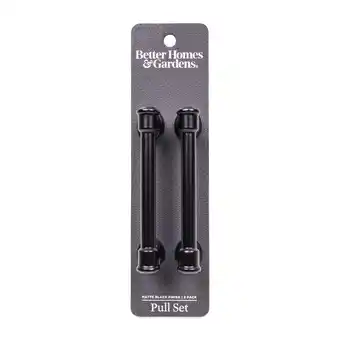 Walmart Better Homes & Gardens 3 (76 mm) Center-to-Center Turned Pull, Matte Black, 2 Pack offer