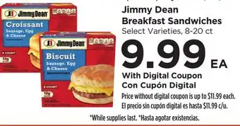 Food 4 Less Jimmy Dean Breakfast Sandwiches offer