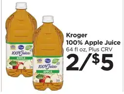 Food 4 Less Kroger 100% Apple Juice offer