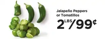 Food 4 Less Jalapeño Peppers or Tomatillos offer