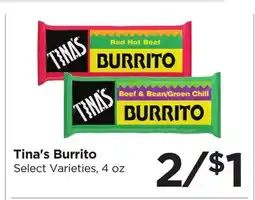 Food 4 Less Tina's Burrito offer