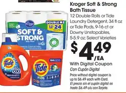 Ralphs Kroger Soft & Strong Bath Tissue offer