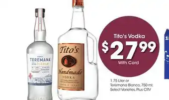 Ralphs Tito's Vodka offer