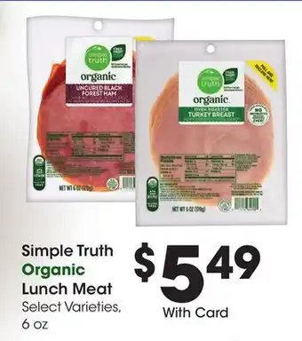 Ralphs Simple Truth Organic Lunch Meat offer