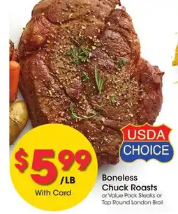 Ralphs Boneless Chuck Roasts offer